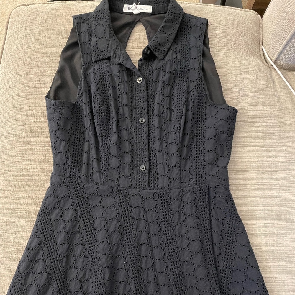 BCBGeneration black eyelet dress. Size 10. M.